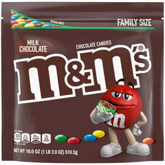 M&M’s Milk Chocolate Candy, Family Size – 18 oz (1 lb 2 oz)