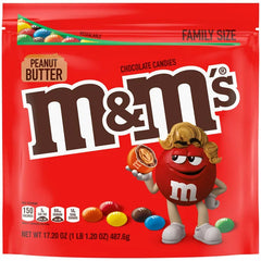 M&M's Caramelo de chocolate con mantequilla de maní, tamaño familiar - 17.2 oz