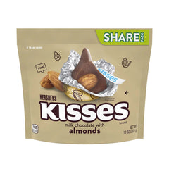 Chocolate con leche y almendras Hershey's Kisses, tamaño para compartir: 10 oz