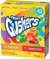 Gushers Strawberry Splash and Tropical Flavor Fruit Snacks, 42 ct – 2 lbs (32 oz)