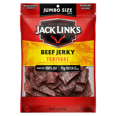 Cecina de res teriyaki de Jack Link, bolsa gigante de 150 g