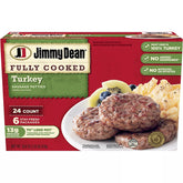 Jimmy Dean Turkey Sausage Patties, 24 ct – 1.75 lbs (28 oz)