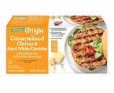 Amylu Caramelized Onion & Aged White Cheddar Chicken Burger 8 count – 2 lbs (32 oz)