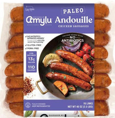 Salchichas de pollo andouille Amylu Paleo 2.5 lbs 40 oz
