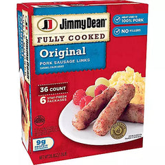 Jimmy Dean Fully Cooked Original Pork Sausage Links, 36 ct – 1.8 lbs (28.8 oz)
