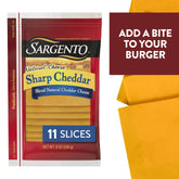 Sargento Sliced Sharp Cheddar Cheese – 8 oz