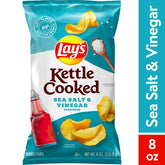 Lay’s Kettle Cooked Sea Salt & Vinegar Potato Chips – 8 oz