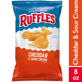 Ruffles Potato Chips Cheddar & Sour Cream Flavored – 8 oz