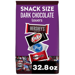 Hershey’s Assorted Dark Chocolate Flavored Snack Size Candy, Party Pack – 2.05 lbs (32.89 oz)