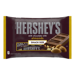 Hershey’s Milk Chocolate with Almonds Snack Size Candy Bars, Individually Wrapped – 10.35 oz