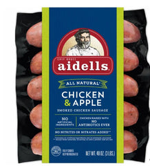 Aidells Chicken Apple Smoked Chicken Sausage Links, 48 Oz (3 Lbs)