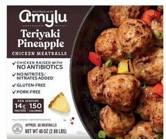 Amylu Teriyaki Pineapple Chicken Meatballs, 46 oz (2.9 lbs)