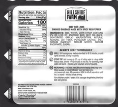 Hillshire Farm Beef Hot Links Smoked Sausage Links, 6 ct – 13.5 oz