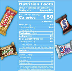 Snickers, Twix & More Minis Chocolate Candy Bars Variety Pack - 8.31 oz Bag