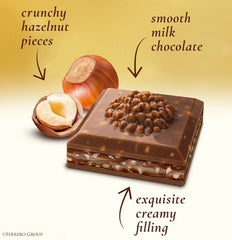 Ferrero Rocher Premium Chocolate Bar, Milk Chocolate Hazelnut – 3.1 oz