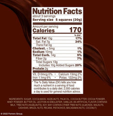 Ferrero Rocher Premium Chocolate Bar, Dark Chocolate Hazelnut – 3.1 oz