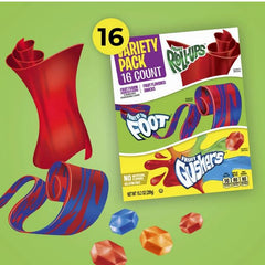 Fruit Roll-Ups, Fruit By The Foot, Gushers Snacks Variety Pack, 16 ct – 10.2 oz