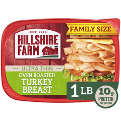 Hillshire Farm Ultra Thin Oven Roasted Turkey Breast Deli Lunch Meat, 16 oz