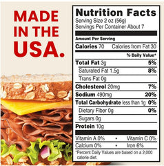 Fiambre de rosbif en rodajas Hillshire Farm (355 g)