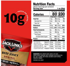 Cecina de res Jack Link's, 100 % res, original – 2.85 oz
