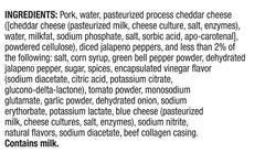 Salchicha ahumada Johnsonville con jalapeño y queso cheddar, 6 salchichas (14 oz)