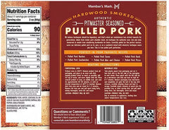 Member's Mark Pulled Pork, Rubbed With Seasonings – 2 lbs (32 oz)