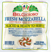 Queso mozzarella fresco en rodajas BelGioioso, paquete de 4 – 2 libras (32 oz)