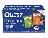 Quest Tortilla Style 18-20g Protein Chip Variety Pack, Chili Lime and Nacho Cheese 14 ct. (15.8 oz)