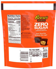 Reese's Zero Sugar Miniatures Chocolate Peanut Butter Cups Candy Bag - 5.1 oz