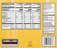 Kirkland Signature Snacking Nuts, Variety Pack, 1.6 oz, 30-count - 3 lb (48 oz)