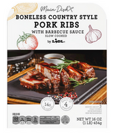 Boneless Country Style Pork Ribs with Barbecue Sauce - 16 oz