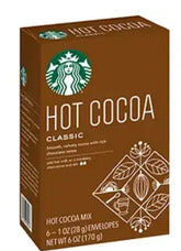 Starbucks Classic Hot Cocoa Mix, 6 Count Box (6 oz)
