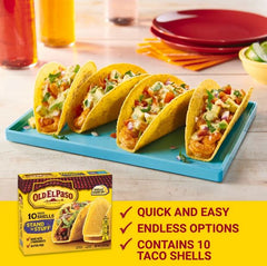 Old El Paso Crunchy Stand ‘N Stuff Taco Shells, Gluten-Free, 10 ct – 5.6 oz