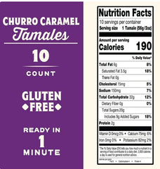 Del Real Churro Caramel Tamales, 10 Count - 20 oz