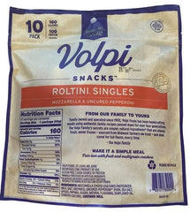 Volpi Snacks Roltini Singles with Mozzarella and Uncured Pepperoni 10 ct. - 15 oz