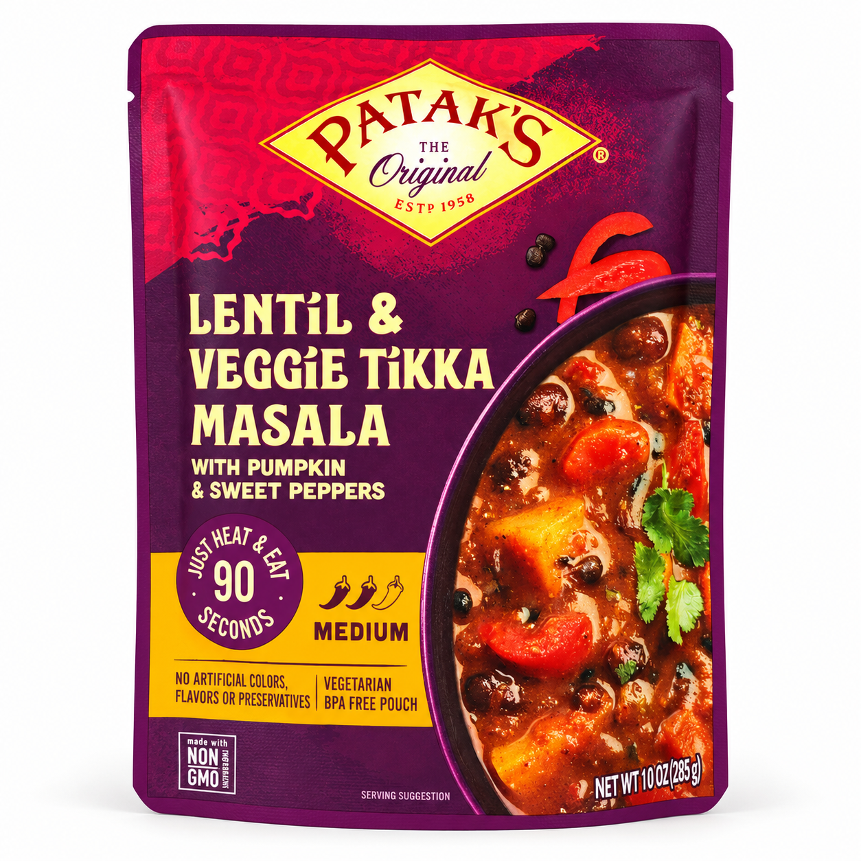 Patak's Lentil and Veggie Tikka Masala 10 oz clean product photo