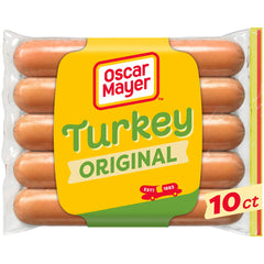 Oscar Mayer Turkey Uncured Franks Hot Dogs, 10 ct – 16 oz