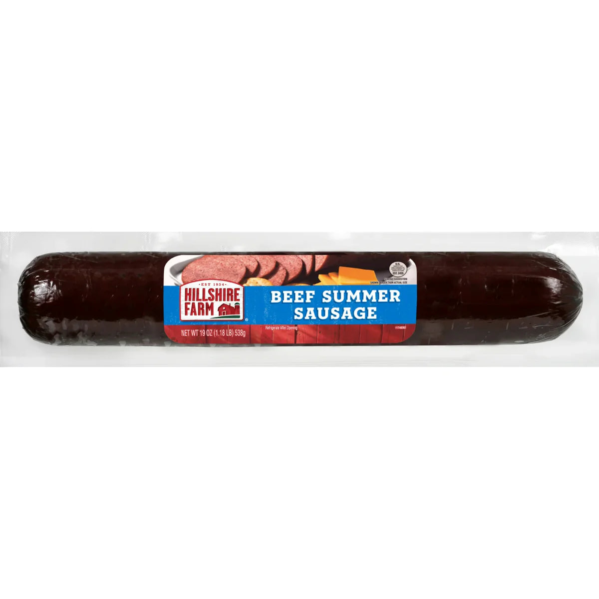 Hillshire Farm Hardwood Smoked Beef Summer Sausage – 19 oz
