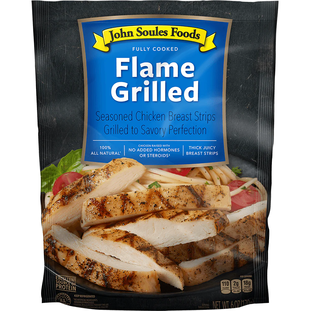 John Soules Foods Flame Grilled Chicken Breast Strips – 8 oz