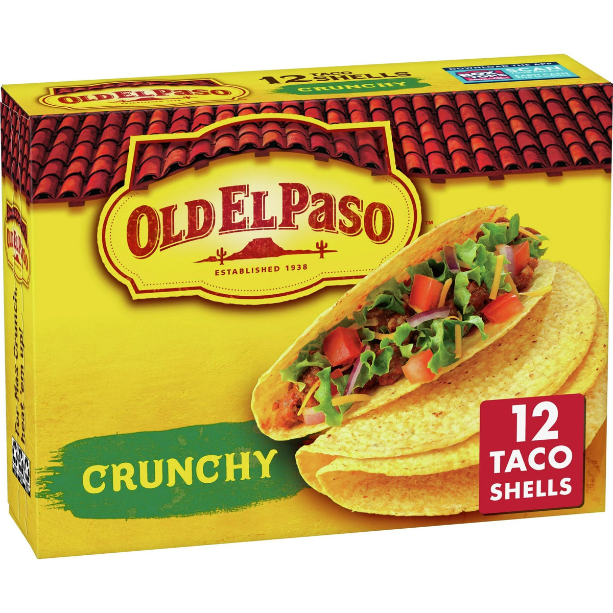 Old El Paso Crunchy Taco Shells, Gluten-Free, 12 ct – 4.6 oz