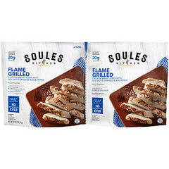 Soules Kitchen Flame Grilled Chicken Breast Strips, Sea Salt & Cracked Pepper – 2 lbs (32 oz)