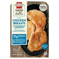 Hormel Square Table Roasted Chicken Breasts with Rib Meat & Gravy Entrée – 15 oz