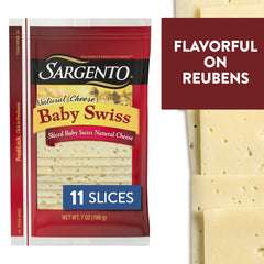 Sargento Sliced Baby Swiss Cheese – 7 oz