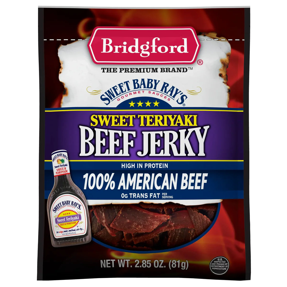 Bridgford Sweet Teriyaki Beef Jerky – 2.85 oz
