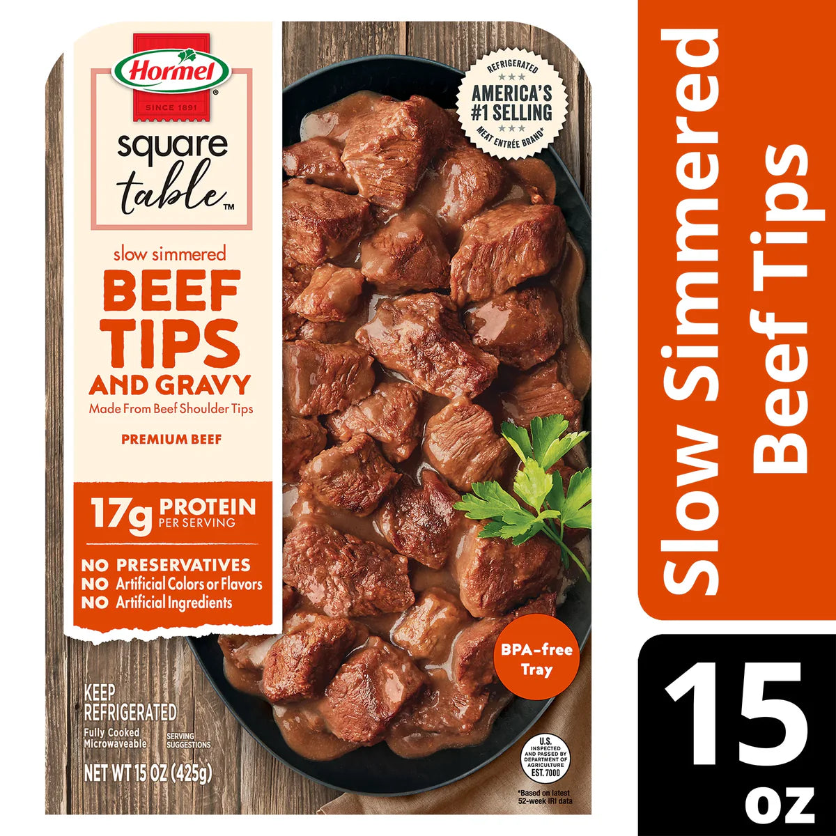 Hormel Square Table Slow Simmered Beef Tips – 15 oz