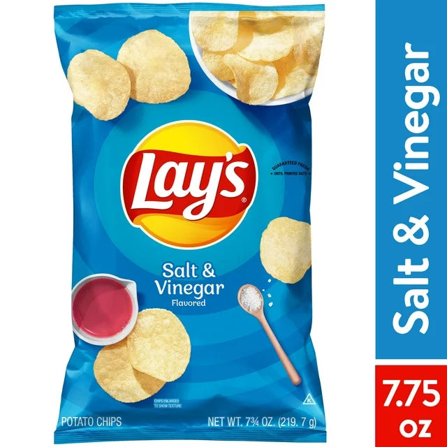 Lay’s Potato Chips, Salt & Vinegar Flavor – 7.75 oz