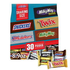Snickers, Twix & More Back to School Chocolate Bar Variety Pack, 30 ct – 8.9 oz