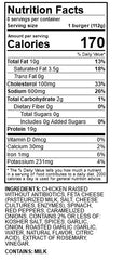 Amylu Spinach & Feta Chicken Burgers 8 ct – 2 lbs (32 oz)