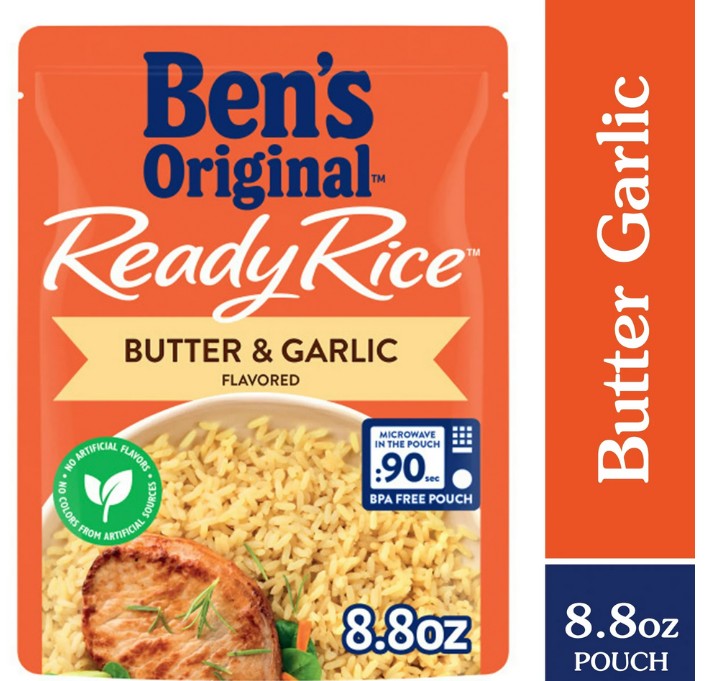 Uncle Ben's Ready Rice, Butter and Garlic, 8.8 oz. pouch