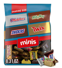 Snickers, Twix & More Minis Chocolate Candy Bars Variety Pack - 8.31 oz Bag